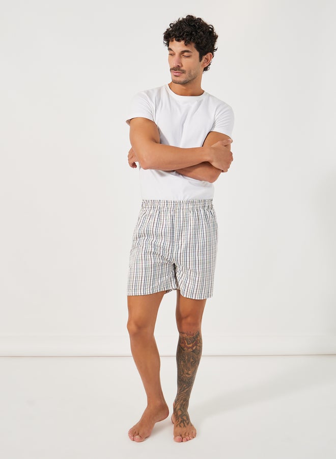 ستايلي مجموعة من 2 بوكسر منسوج بطبعة مربعات - Image 3