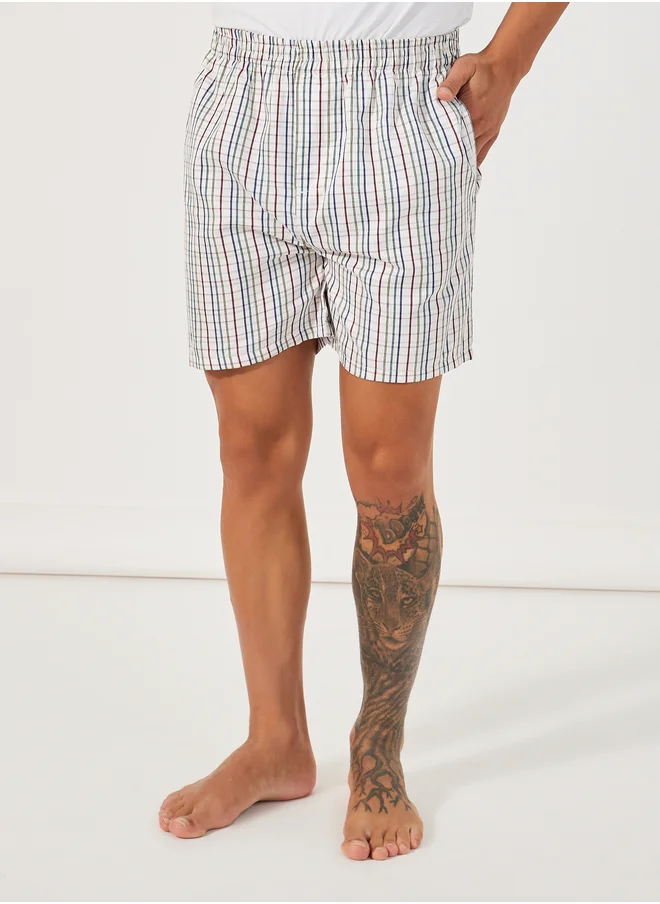 Styli Styli Pack of 2 - Checked Assorted Woven Boxers