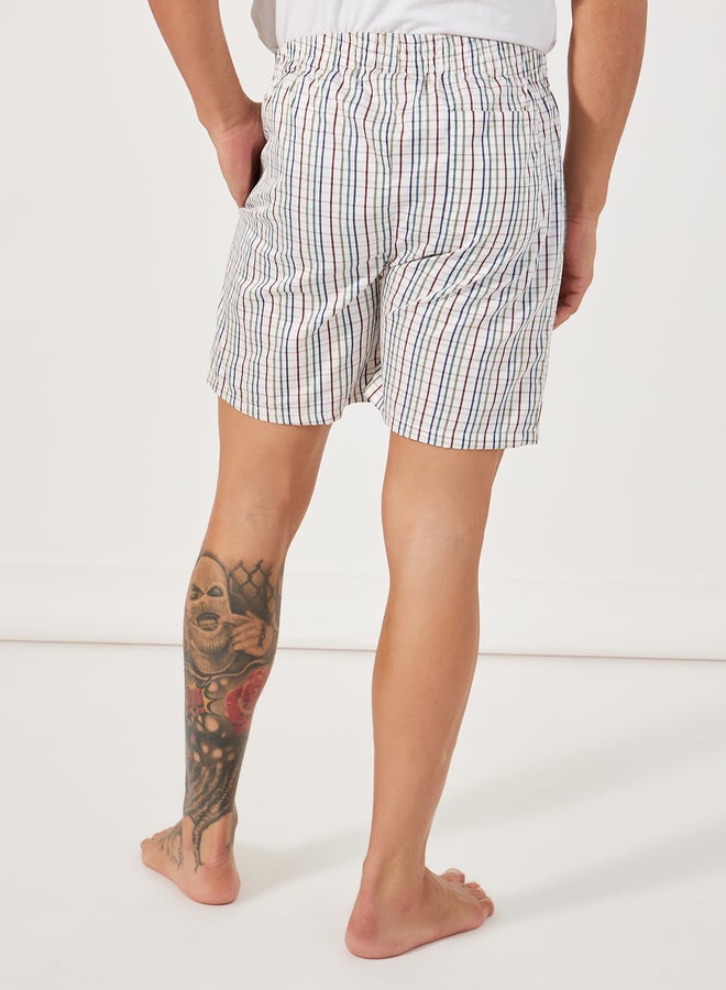 ستايلي مجموعة من 2 بوكسر منسوج بطبعة مربعات - Image 5