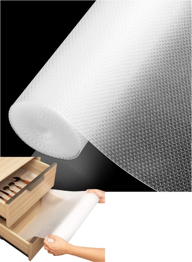 Silicone Drawer Roll for Kitchen Drawer or Cabinet and Refrigerator Drawer Washable and Water-proof to Protect Drawer from Oil 300*45cm White - Image 1