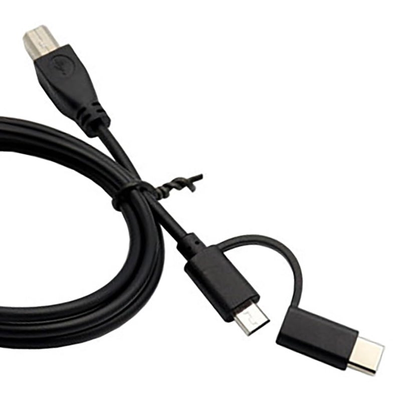 USB + Type C Male to USB B Male Date Line Cable Portable Printer Electronic Organ Connection Cord - Image 3