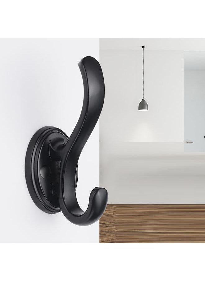 Thoraya Black Coat Hook Punch Free Modern Minimalism Wall Mounted Coat Hook for Clothing Large Underwear Model 599 Black Screw Adhesive Dual Use  - Image 5