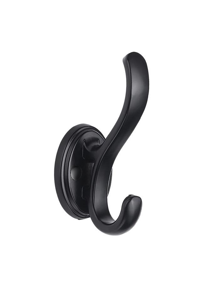 Thoraya Black Coat Hook Punch Free Modern Minimalism Wall Mounted Coat Hook for Clothing Large Underwear Model 599 Black Screw Adhesive Dual Use  - Image 3