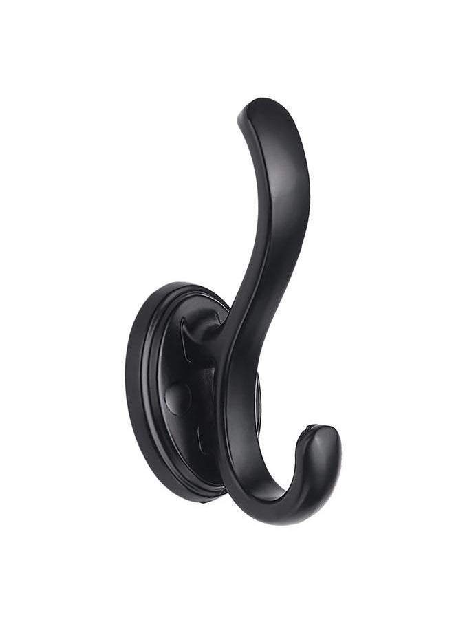 Thoraya Black Coat Hook Punch Free Modern Minimalism Wall Mounted Coat Hook for Clothing Large Underwear Model 599 Black Screw Adhesive Dual Use  - Image 4