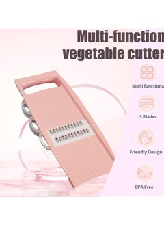 Oasisgalore 7-in-1 Cheese Harvester, Stainless Steel Graters for Kitchen Handheld,Suitable for Cheese, Vegetables, Spices(Pink)  - Image 3