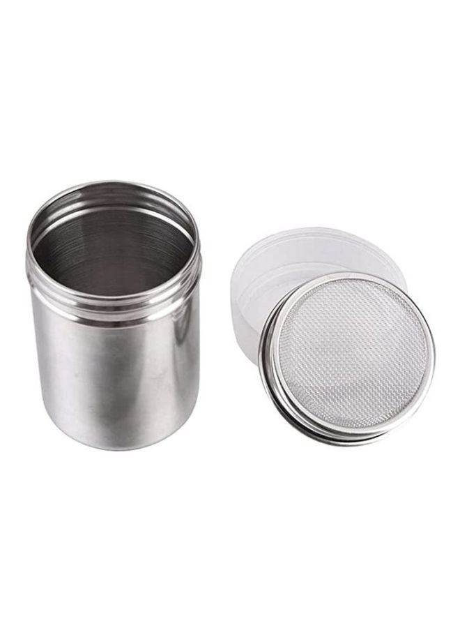 نورديك وير منفضة لمسحوق السكر مع غطاء فضي 2.7x5.25x6.5بوصة - Image 3