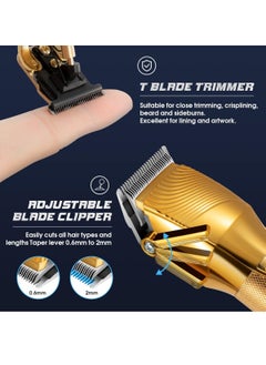 Ru syanl Hair Clippers for Men Professional Hair Trimmer Set Cordless Barber Clippers Beard Trimmer Hair Cutting Kit Rechargeable T Outliner Shaver Zero Gapped Haircut Grooming Kit  - Image 3