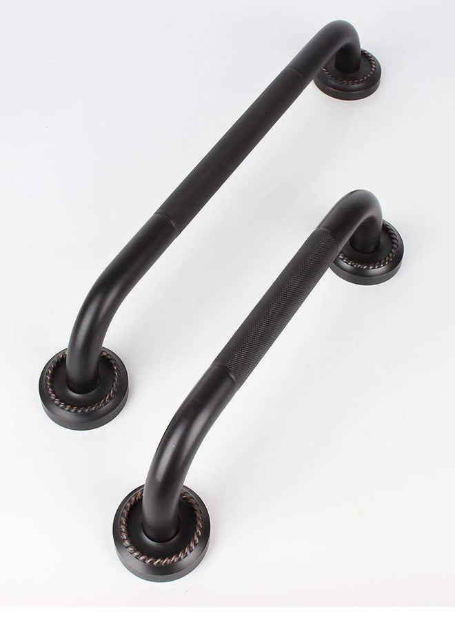 700BRASS (30cm, Mh) - 30cm Grab Bar Featuring Anti-Slip Handrail, Solid Brass, Oil Rubbed Bronze, Heavy-Duty Construction Armrest, Bathroom Bathtube Shower Safety Rail - Image 3