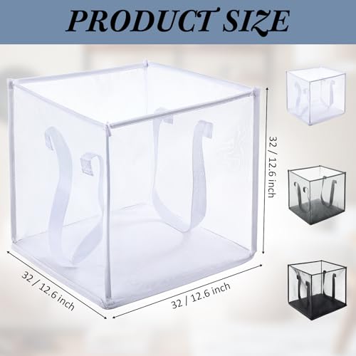 Zopeal 6 Pack Popup Laundry Hamper 13 Inch Collapsible Laundry Baskets with Handles Mesh Clothes Baskets Portable Single Layer Foldable Clothes Hamper Square Bin for Washing MulticolorSinglelayer - Image 3