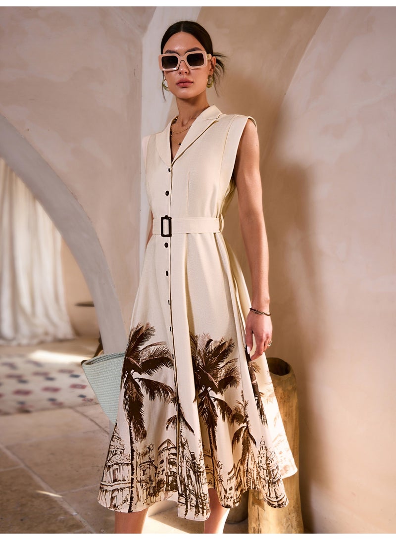 SIMPLEE Women's Summer Elegant DressLight & Comfortable Lightweight Cotton Blend Perfect for Outings - Image 3