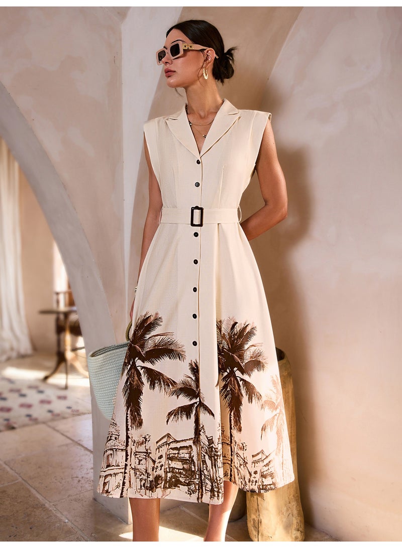SIMPLEE Women's Summer Elegant DressLight & Comfortable Lightweight Cotton Blend Perfect for Outings - Image 1