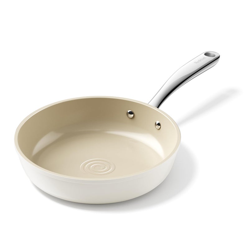 Redchef Ceramic Non Stick Frying Pans, Nonstick Frying Pan Skillet, Ceramic Egg Pan with Stay Cool Handle, Non Toxic Induction Pan for Cooking, PFOA & PFAS Free, Oven & Dishwasher Safe (8" Beige) - Image 1