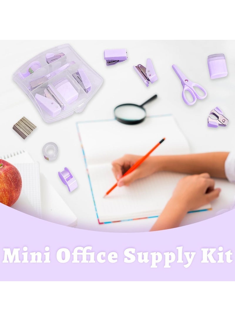 general 8-Piece Mini Office Supplies Kit Mini School Supplies - Includes Mini Stapler, Scissors, Staple Remover, Hole Punch, Pencil Roller, Tape Dispenser - Image 4