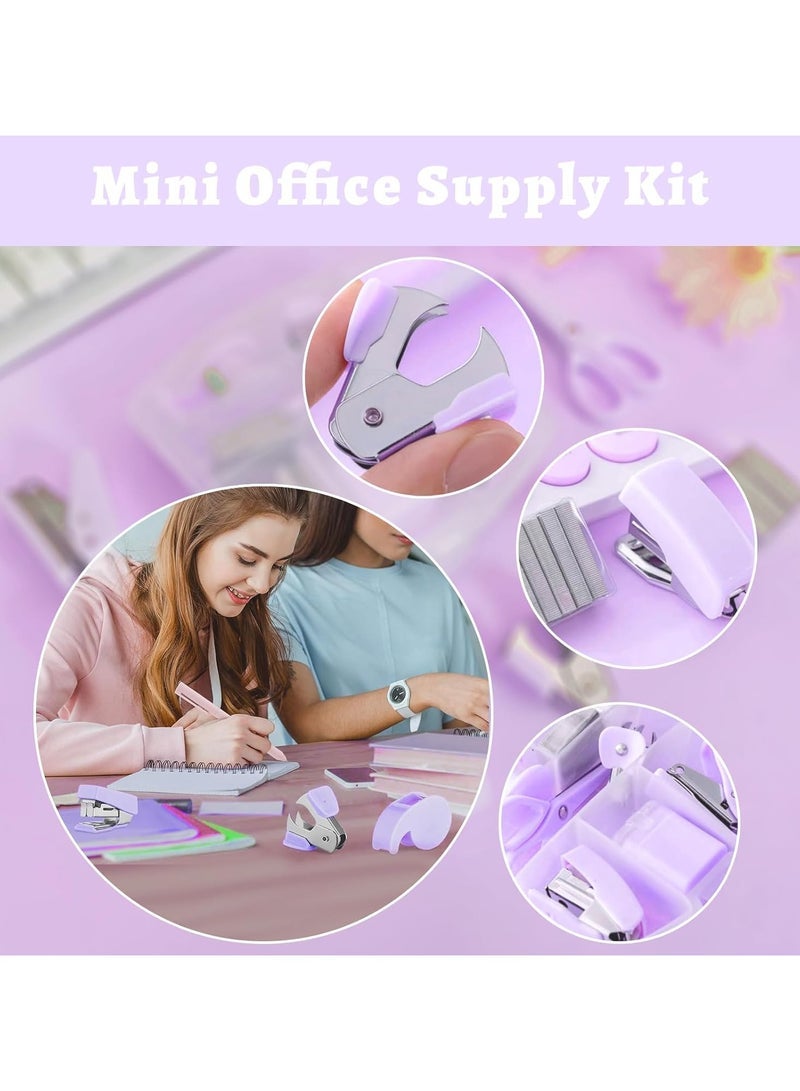 general 8-Piece Mini Office Supplies Kit Mini School Supplies - Includes Mini Stapler, Scissors, Staple Remover, Hole Punch, Pencil Roller, Tape Dispenser - Image 3