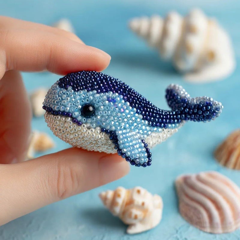 Octopus Bead Embroidery Kit DIY Craft Set - Image 1
