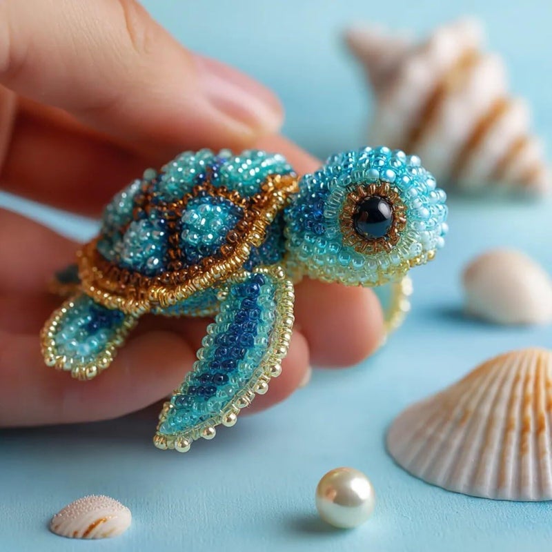 Octopus Bead Embroidery Kit DIY Craft Set - Image 4