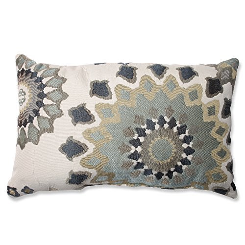 Pillow Perfect 560021 Perfect Marais Rectangular Throw Pillow,Blue - Image 1