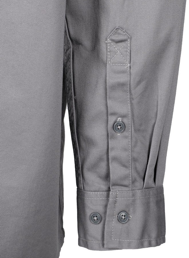 Titicaca FR Shirt Flame Resistant Work Shirt Men's Cotton 7.5oz Welding Shirt, Light Gray, Large, Classic - Image 5
