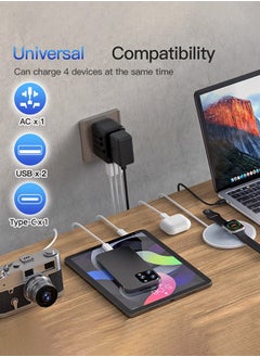 Knox Powering Generations 20W Travel Power Adapter GaN III technology, International Adapter with 2 USB-A & 1 USB-C PD Fast Charging, Universal Travel Adaptor for Smart Phone, Laptops, Worldwide Plug (UK/EU/AUS/US) Black  - Image 3