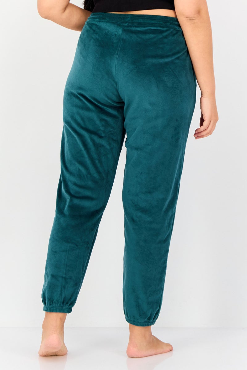 zivame Women Textured Drawstring Pyjama Pants, Green - Image 2