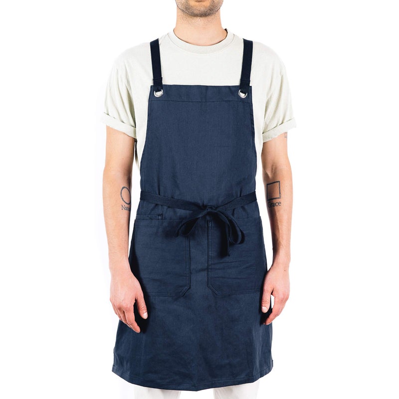 Caldo Crossback Kitchen Apron for Cooking Navy