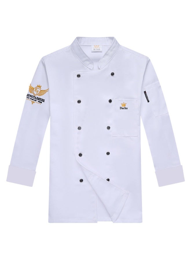 NIBEMINENT Chef Uniform Restaurant Kitchen Jacket Cooking Bakery Short/full Sleeve Plus Size Catering Food Service Breathable Collar Coat  - Image 1