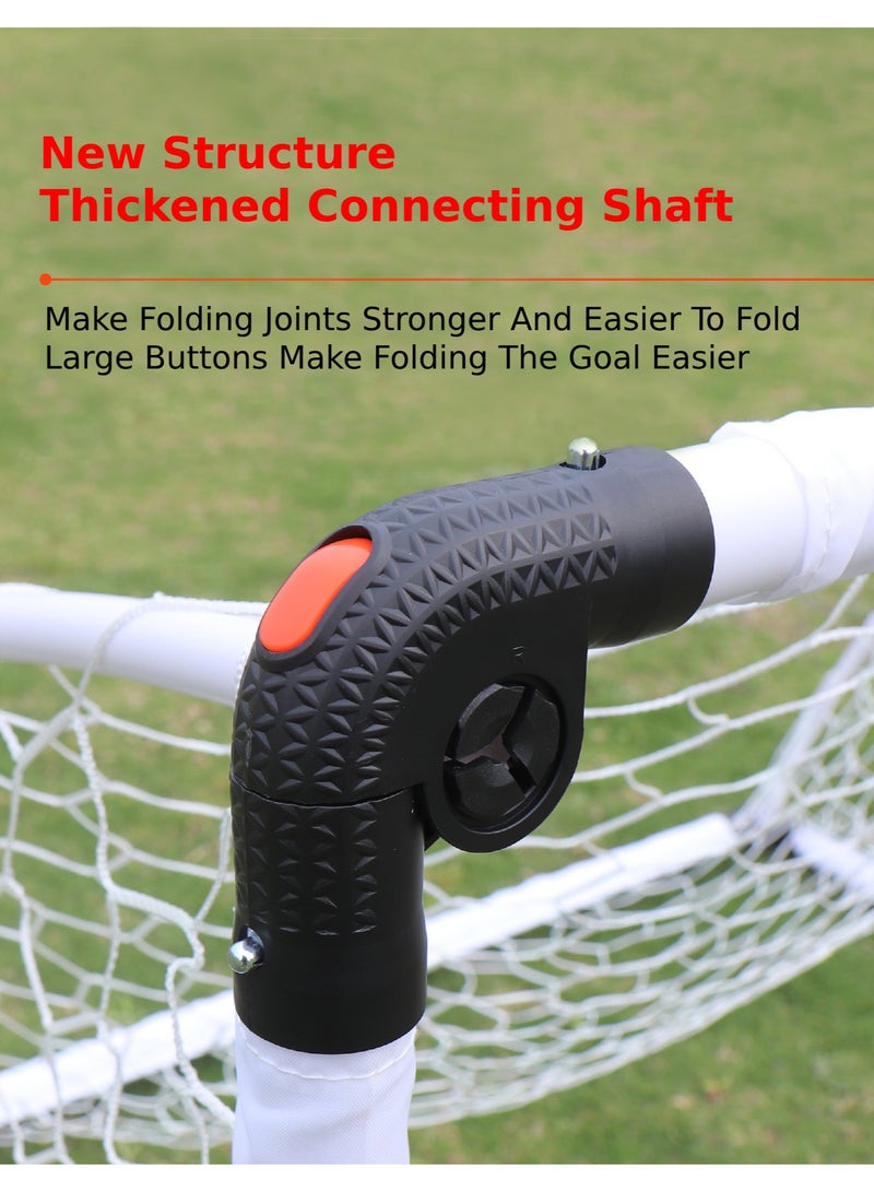 كيبي طقم مرمى كرة قدم محمول وقابل للطي بأعمدة داعمة وشبكة وكرة صغيرة وحقيبة حمل، 130×85×85 سم - Image 5
