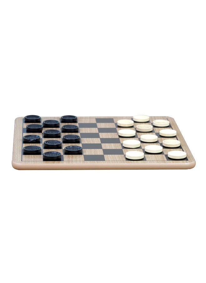 Regal Games - Regal Games - Reversible Wooden Board for Chess, Checkers & Tic-Tac-Toe - 24 Interlocking Wooden Checkers and 32 Standard Chess Pieces - for Age 8 to Adult for Family Fun - Image 1