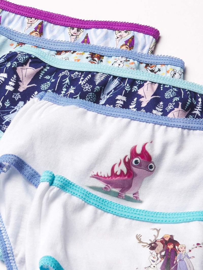 Disney Girls Frozen 100% Combed Cotton Panty Multipacks With Elsa, Anna And Olaf In Sizes 2/3t, 4t, 4, 6 8 Underwear, 10-pack, 4 US - Image 2
