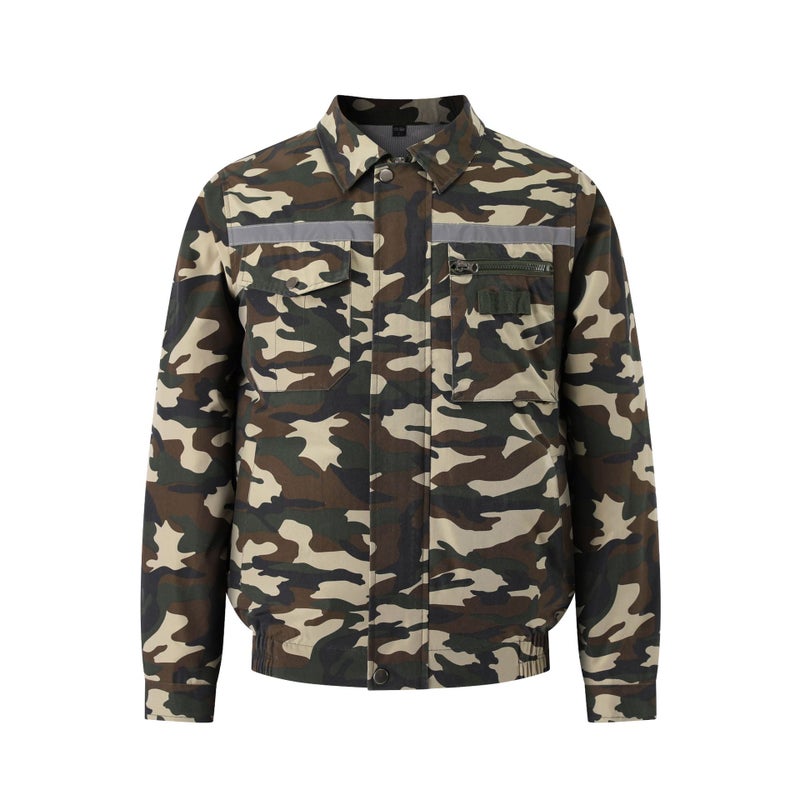 Air-Conditioned Clothing, Cooling And Heat Protection Work Clothes, Clothes With Fans, Construction Site Welding Labor Protection Clothing, Camouflage Work Clothes, Long Sleeves - Image 4