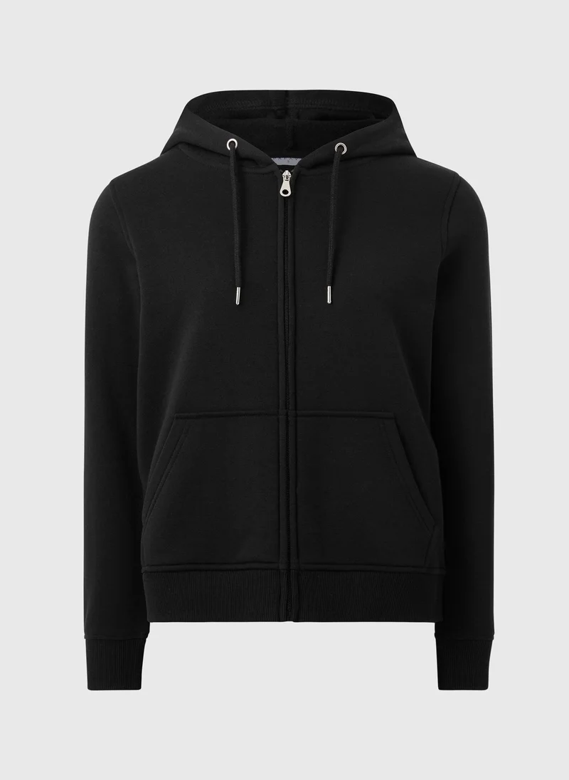 Matalan Black Zip Up Hoodie