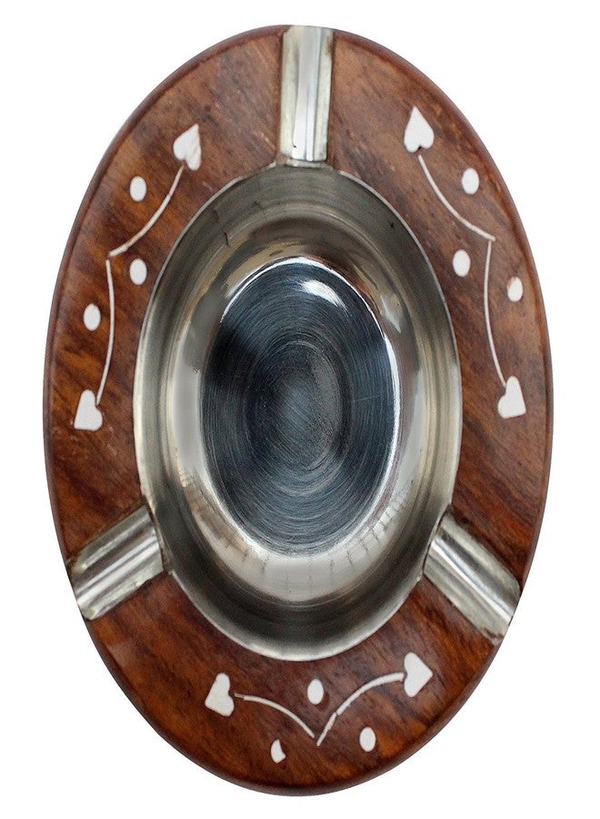 Craftland Craft land Handmade Wooden round ashtray for Home Office Car Gifts - Image 3