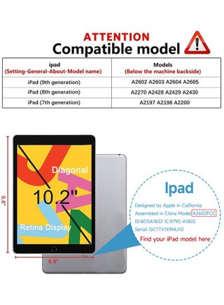 [عبوتان] واقي شاشة مقاس 10.2 بوصة لجهاز Apple iPad 10.2 بوصة من الجيل التاسع/الثامن/الجيل السابع (2021/2020/2019)، حافظة عالية الصلابة 9H HD مناسبة لـ 10.2 بوصة A2197/A2198/A2270/A2428/A2602/A2603 - view 2