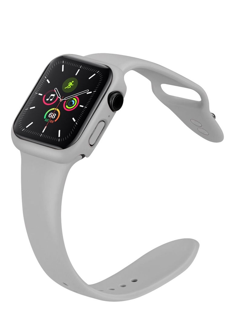 GULFLINK Silicone Watchbands 220mm Length with Protective Case Cover for Apple iWatch 7 45mm - Image 3
