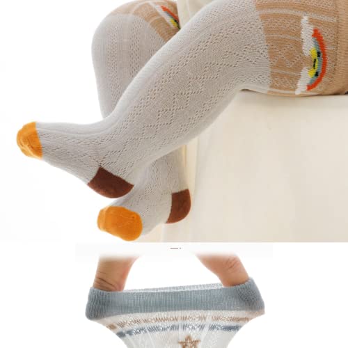 GUCHIGU Unisex Baby Knee-High Socks Toddlers Breathable Cute Print Sock Anti-mosquito Knit 5 Pair Cotton Ankle Socks for Little Kids Boys Girls (Multicolored, 6-36 Months, Pack of 5) - Image 3