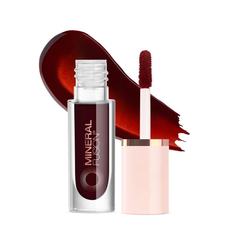 Mineral Fusion 2-in-1 Lip & Cheek Stain Merlot, 0.10 fl oz, Deep Cherry Red hydrating, long-lasting, matte lip and cheek color - Image 1