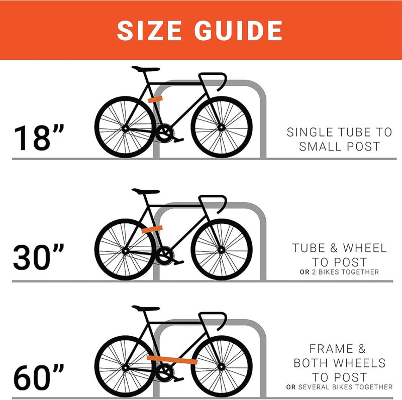 OTTOLOCK HEXBAND Cinch Lock - Lightweight Anti Theft Combination Bike Lock, Compact, Extra Tough, Bicycle Accessories, Grey, 60 Inch - Image 5