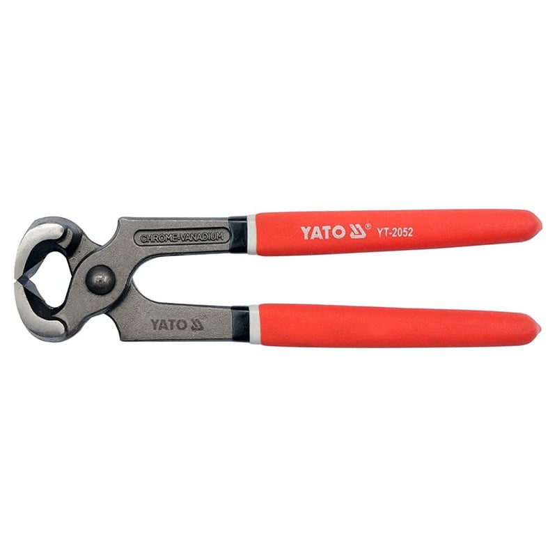Yato YT2052 Carpenter Pincers 8inchPlier ToolsNon Slip Technical FoamPlier KnifeCrVNickel FinishHome ToolsCombination PlierInsulatedRedSilverElectricalWiresToolkit5560HRC - Image 1