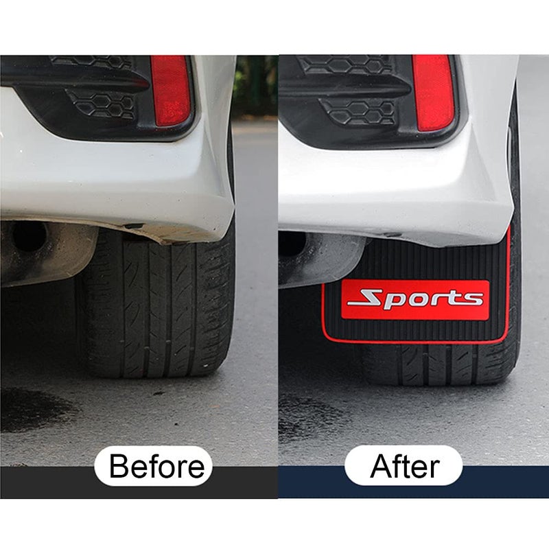 Tempsnow 4PCS Car Mud Flaps Universal Rubber Mudguard Soft No Collision Front and Rear Fender Splash Guards Mud Flaps for Cars - Image 3