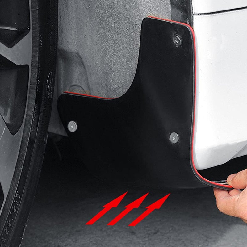 Tempsnow 4PCS Car Mud Flaps Universal Rubber Mudguard Soft No Collision Front and Rear Fender Splash Guards Mud Flaps for Cars - Image 4