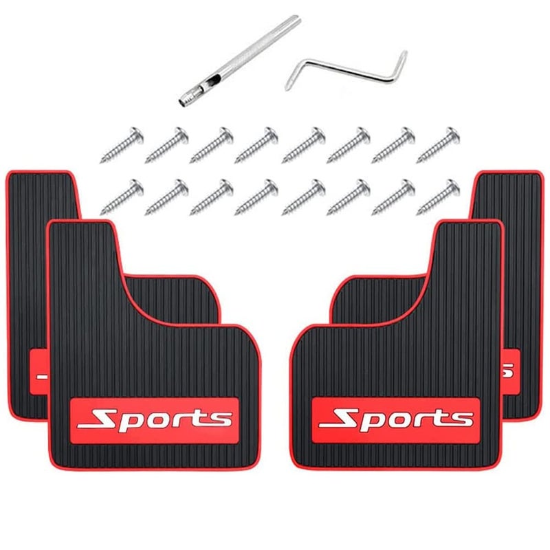 Tempsnow 4PCS Car Mud Flaps Universal Rubber Mudguard Soft No Collision Front and Rear Fender Splash Guards Mud Flaps for Cars - Image 1
