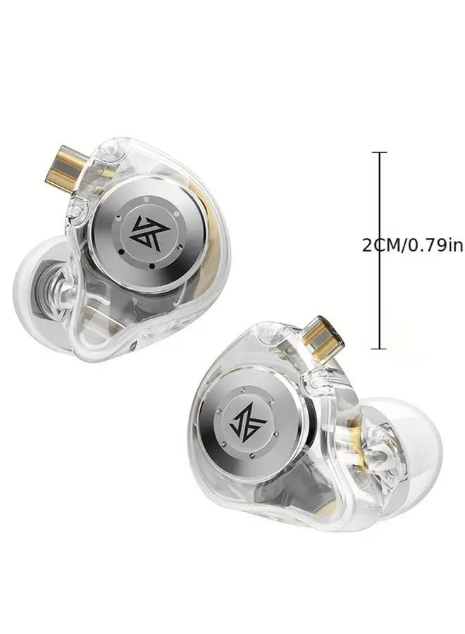 KZ EDX PRO Earphones, KZ in Ear Monitors, HiFi Gaming Earbuds with New 1DD 10mm Dynamic Driver, Bass Sound Wired Earbuds, IEM Earbuds with Detachable Cable for Music Gaming Video (Clear Cayn, with mic) - Image 2