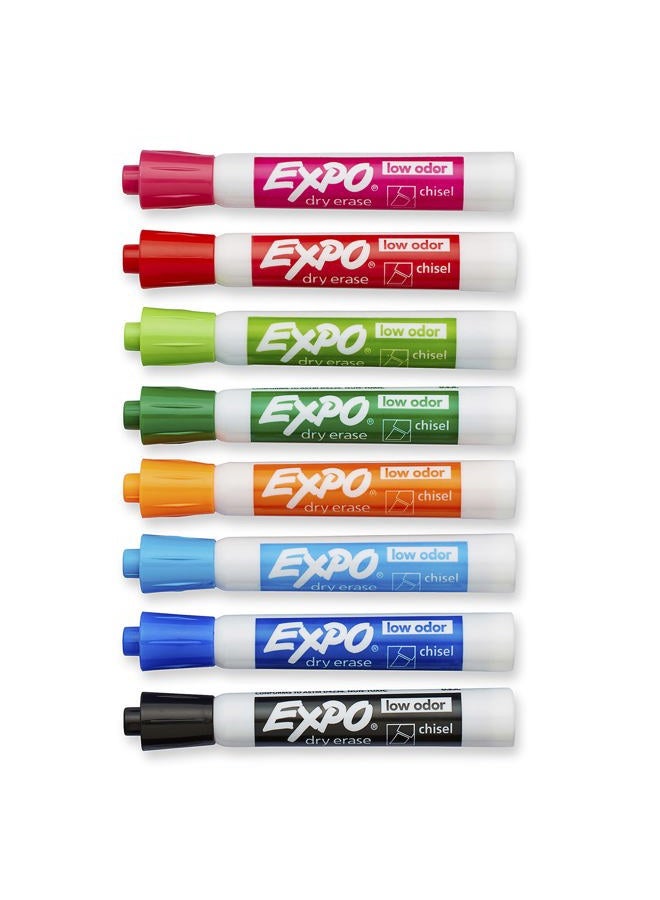Expo Low-Odor Dry Erase Markers, Chisel Tip, Fashion Colors, 8-Count - Image 2