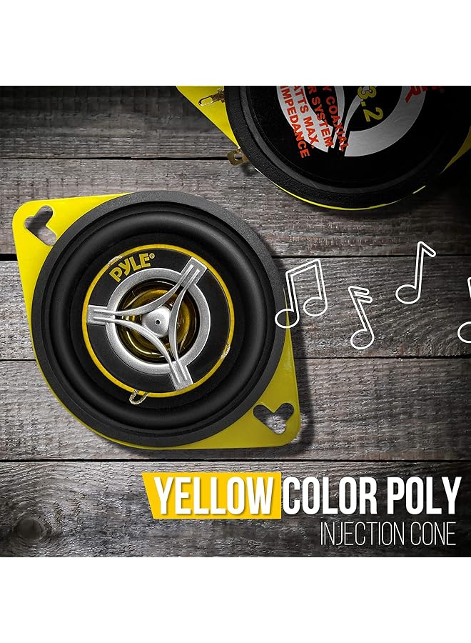 Pyle Car Two Way Speaker System - Pro 3.5 Inch 120 Watt 4 Ohm Mid Tweeter Component Audio Sound Speakers For Car Stereo W/ 20 Oz Magnet Structure, 1.65” Mount Depth Fits Standard Oem - Plg3.2 - Image 3