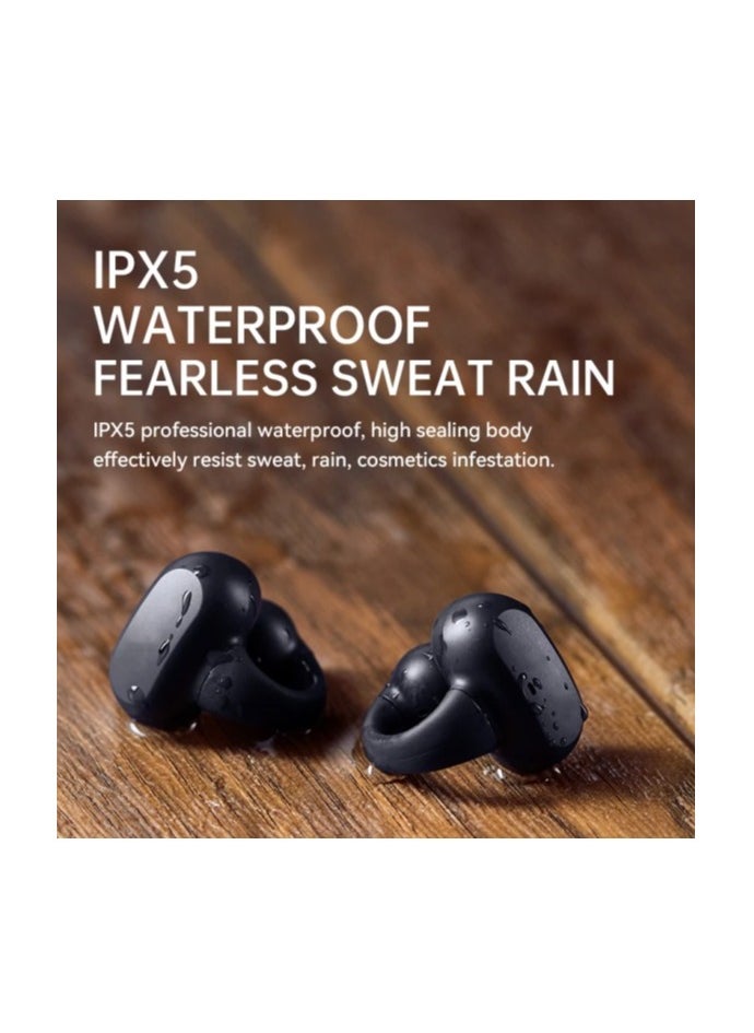 Mezone CLIPPER PRO Open Ear Bluetooth Wireless Earphones with Touch Control, IPX5 Waterproof & High Quality Bass Headphones, Black  - Image 2