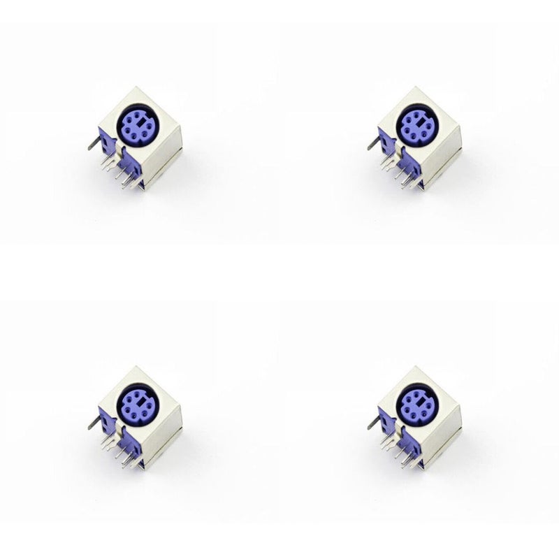 Pro3D (4 pc) 6P Purple PS-2 Socket for Keyboard/Mouse - Image 1