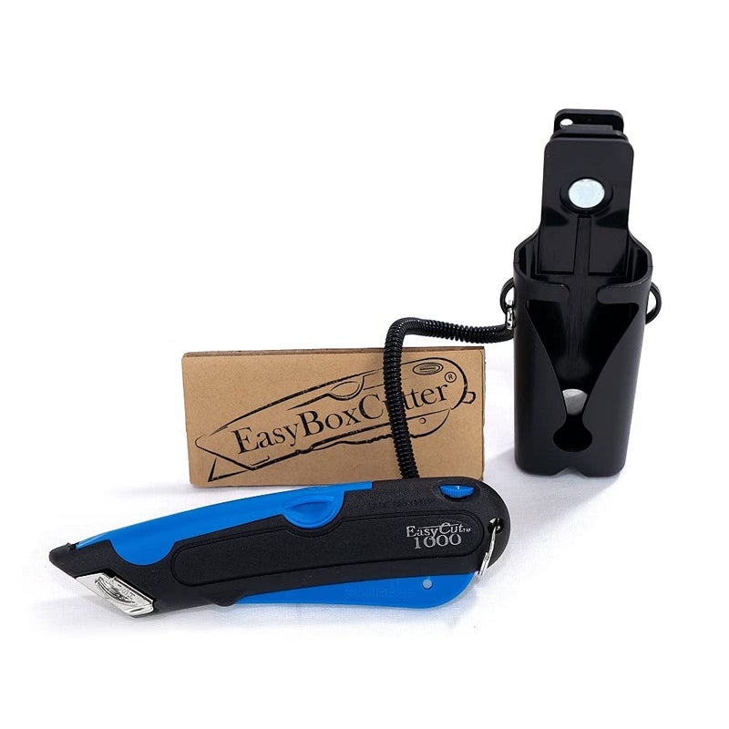 Easy Cut EasyCut 1000 Safe Retractable Box Cutting Utility Knife, Blue, 09780 - Image 2