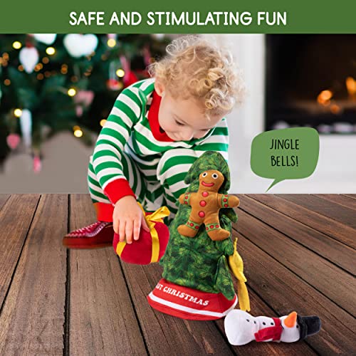 Plush Creations Singing Christmas Tree Plush Set | Includes 4 Soft Plush Ornaments with Plush Christmas Tree Shaped Carrier | Toy Christmas Tree | Singing Christmas Toys | Great Gift for Babies and Toddlers - Image 5