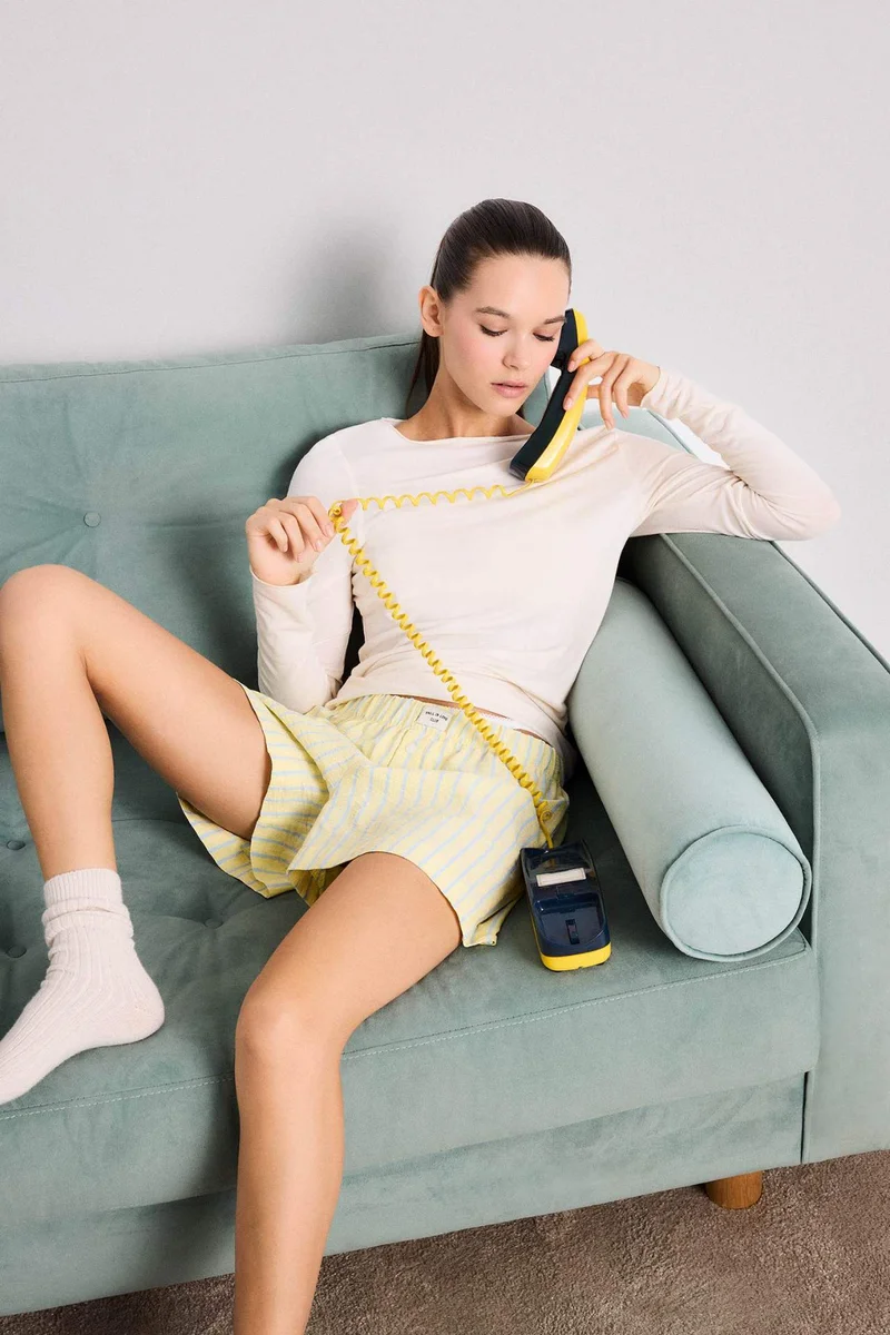 ديفاكتو Fall in Love Regular Fit Woven Pyjamas Shorts