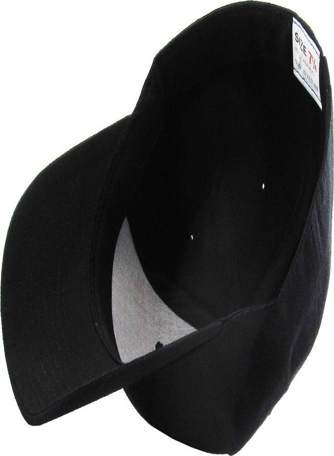 KBETHOS KBY-Fitted BLK (7 3/4) Plain Blank Curved Brim Fitted Baseball Cap Hat Unisex - Image 5